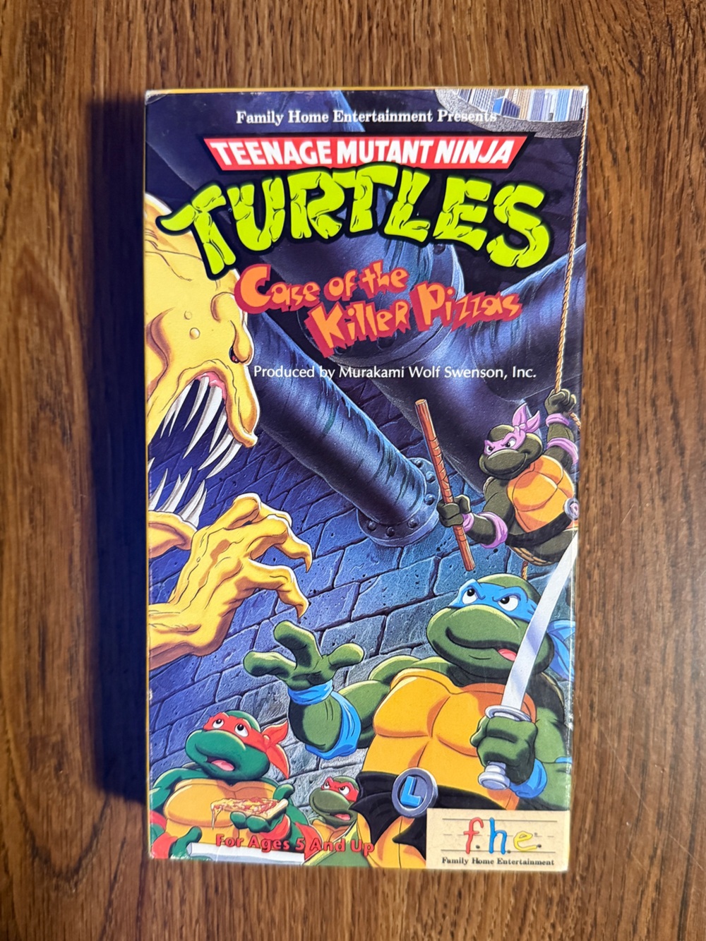 Teenage Mutant Ninja Turtles Case of The Killer Pizzas VHS (1989)